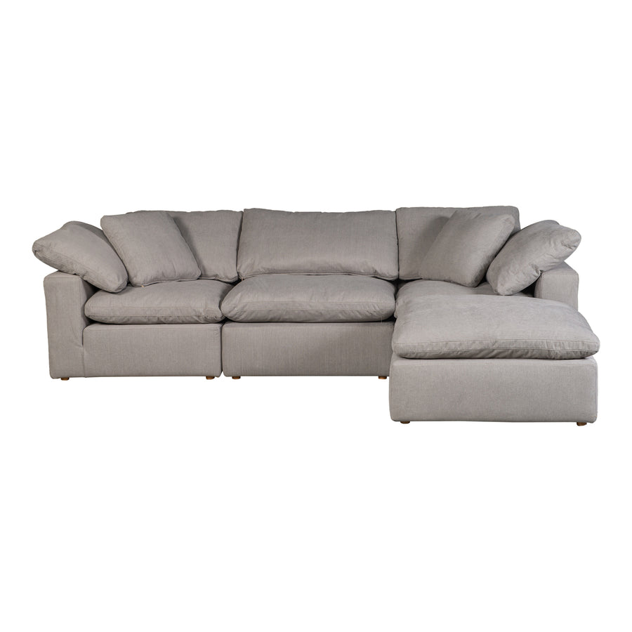 Moe's Home Terra Sectional in Light Grey (32' x 114' x 76') - YJ-1015-29