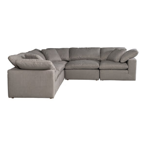 Moe's Home Terra Sectional in Light Grey (32' x 114' x 114') - YJ-1017-29