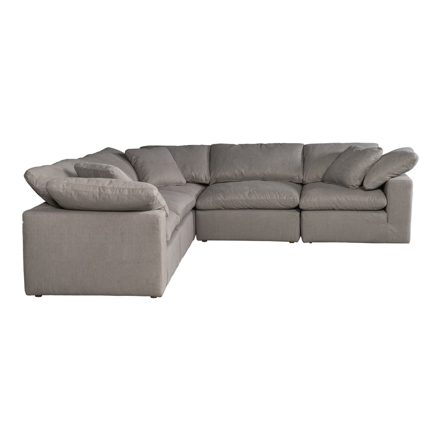 Moe's Home Terra Sectional in Light Grey (32' x 114' x 114') - YJ-1017-29