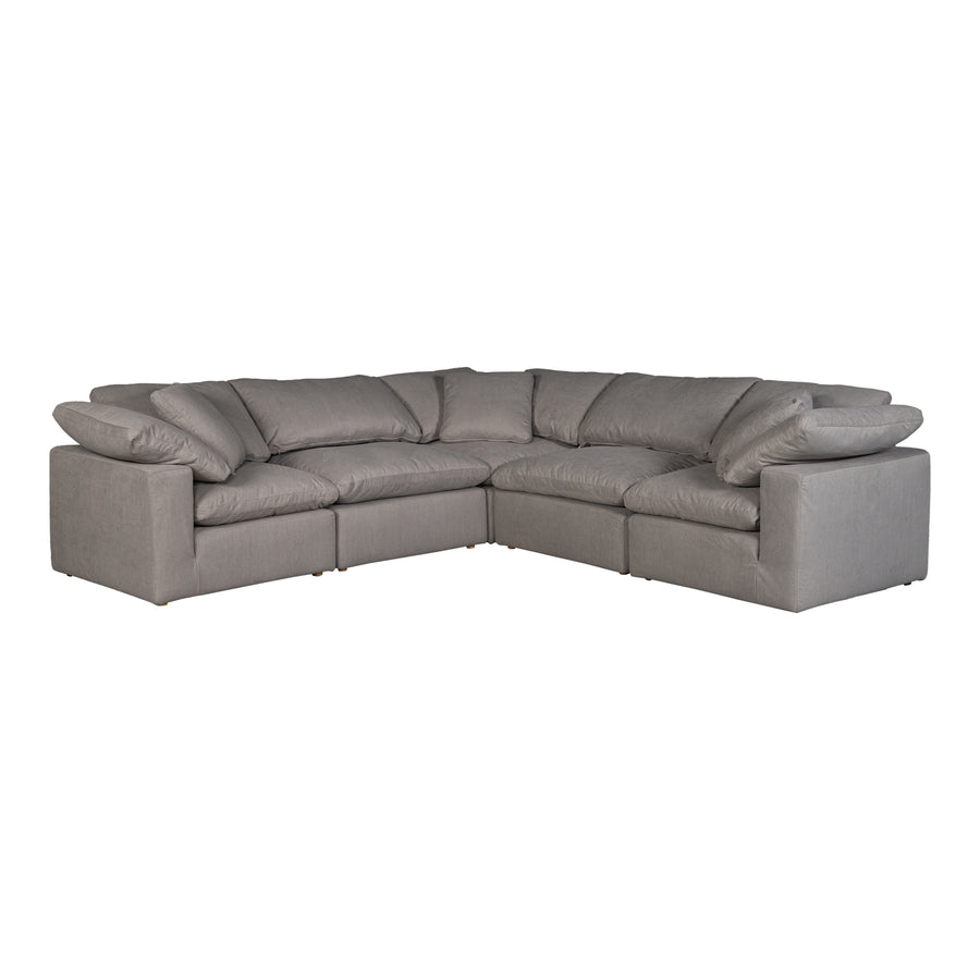 Moe's Home Terra Sectional in Light Grey (32' x 114' x 114') - YJ-1017-29