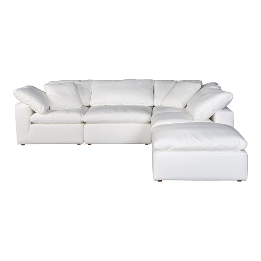 Moe's Home Terra Sectional in Cream (32" x 114" x 114") - YJ-1018-05