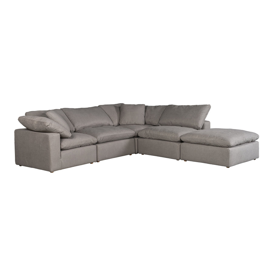 Moe's Home Terra Sectional in Light Grey (32' x 114' x 114') - YJ-1018-29