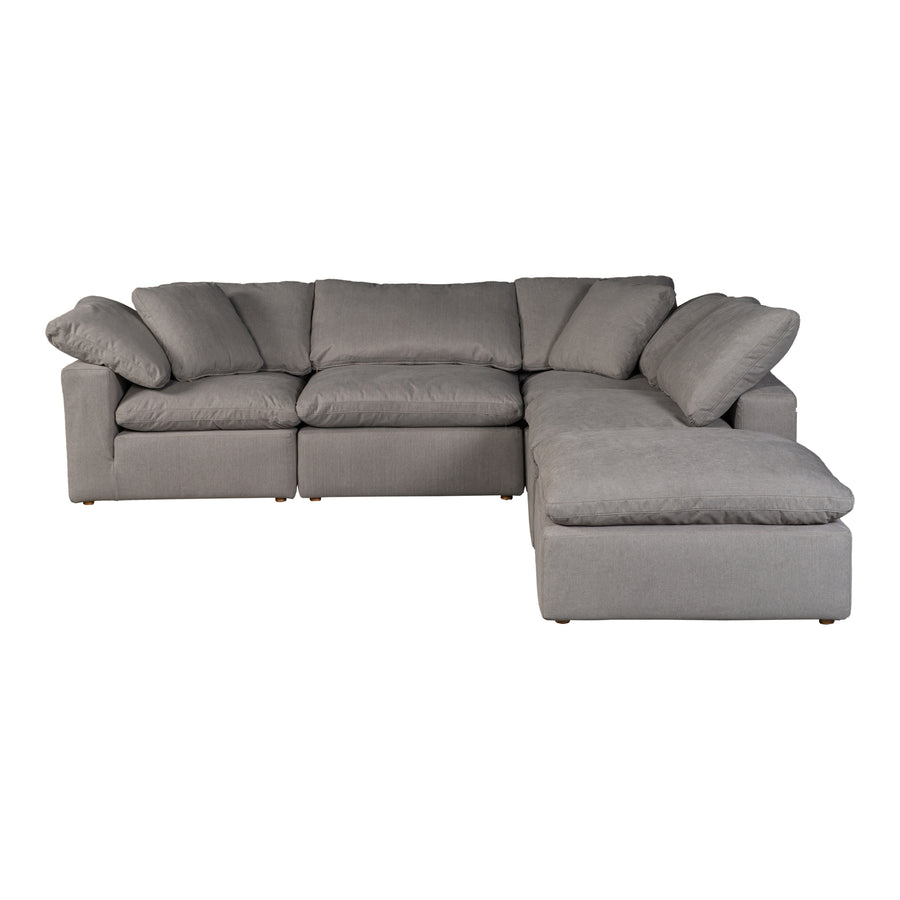 Moe's Home Terra Sectional in Light Grey (32' x 114' x 114') - YJ-1018-29