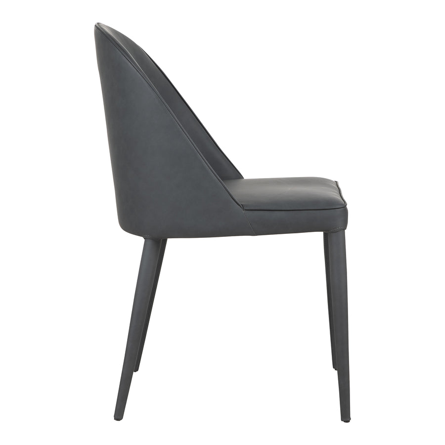 Moe's Home Burton Dining Chair in Faded Black (32.5' x 18.5' x 22.5') - YM-1002-07