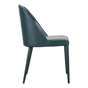 Moe's Home Burton Dining Chair in Dark Teal (32.5' x 18.5' x 22.5') - YM-1002-36