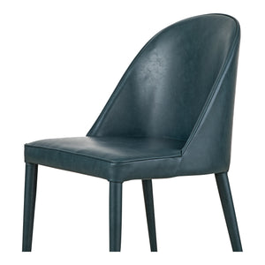 Moe's Home Burton Dining Chair in Dark Teal (32.5' x 18.5' x 22.5') - YM-1002-36
