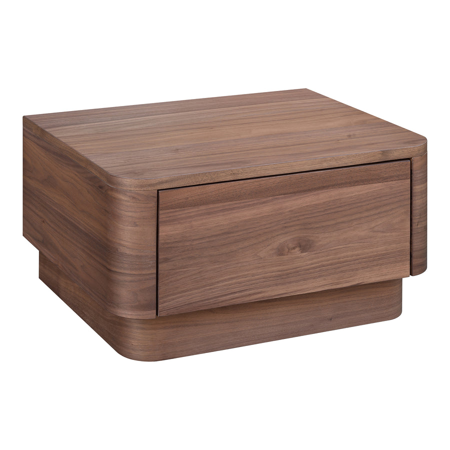 Moe's Home Round Nightstand in Walnut (11' x 20' x 15') - YR-1001-03