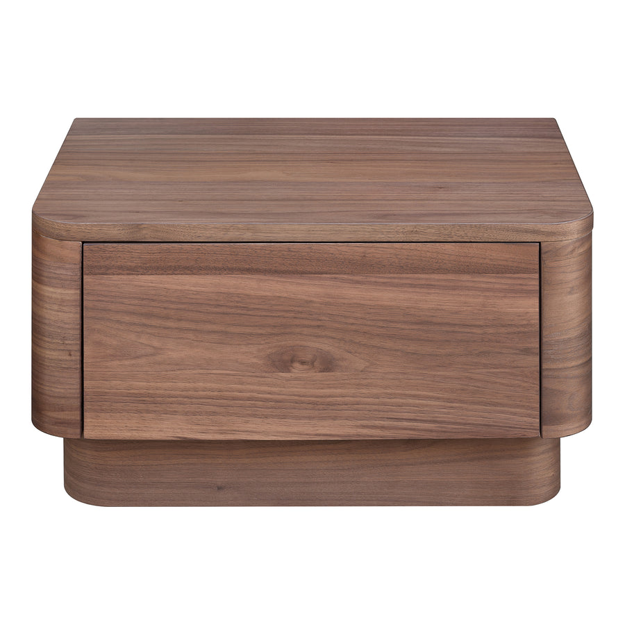 Moe's Home Round Nightstand in Walnut (11' x 20' x 15') - YR-1001-03