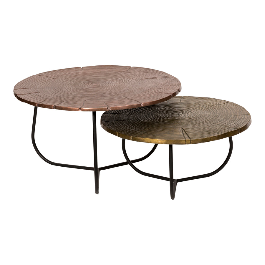 Moe's Home Cross Coffee Table in Multicolor (18.25' x 32' x 32') - ZY-1010-37