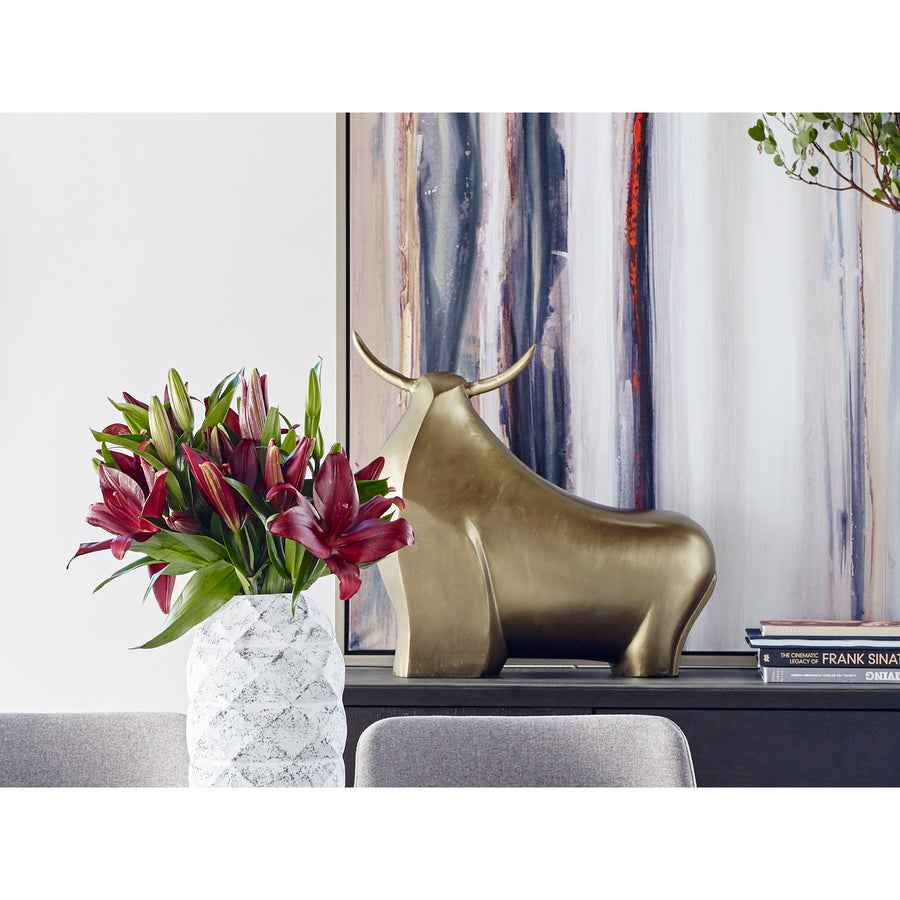 Moe's Home Brahman Sculpture in Gold (20' x 25' x 7') - ZY-1012-01
