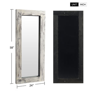 57-in H x 24-in W Wood Framed Full Length Mirror