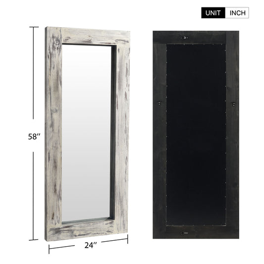 57-in H x 24-in W Wood Framed Full Length Mirror