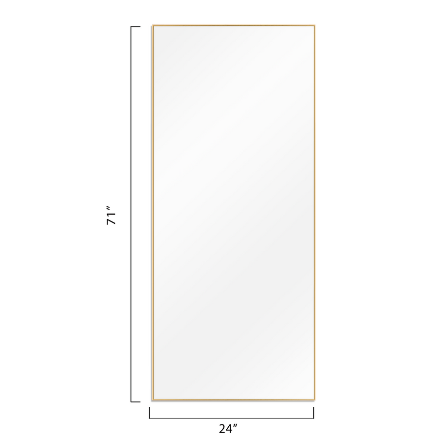 71-in H x 24-in W Metal Framed Full Length Oversized Mirror