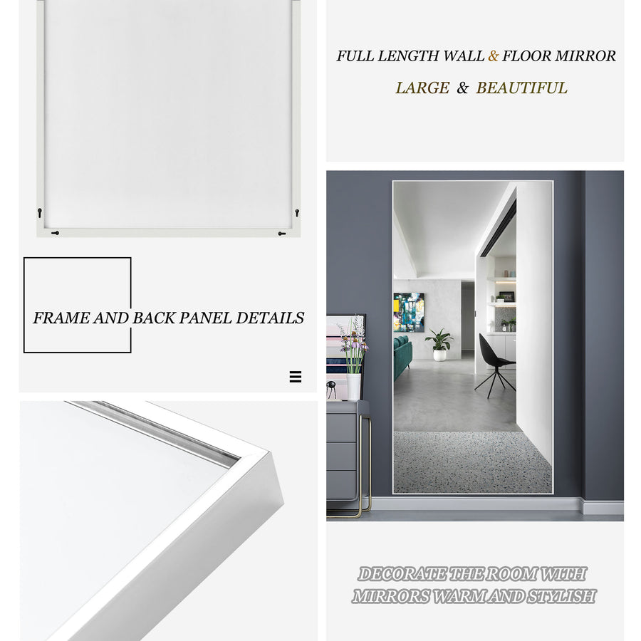 71-in H x 28-in W Metal Framed Full Length Oversized Mirror