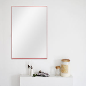 36-in H x 24-in W Wall Mirror Rose Gold