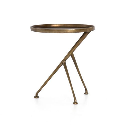 four hands schmidt side table in row antique brass