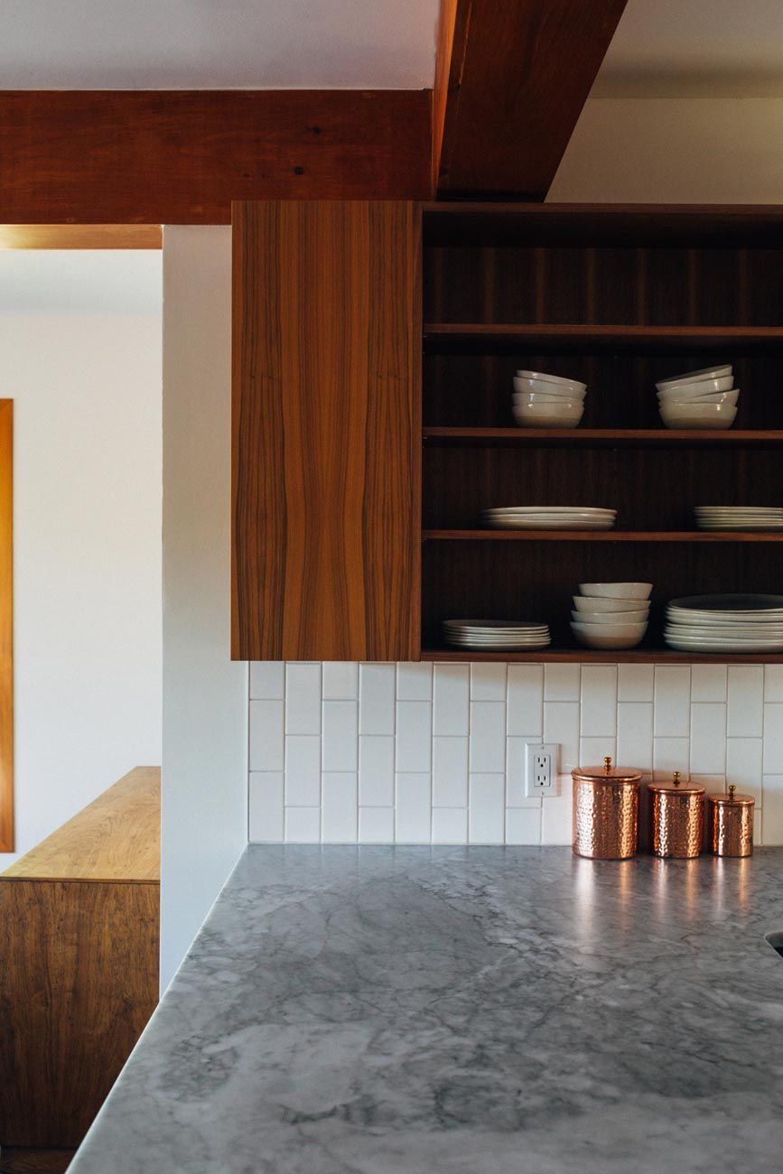 stone countertop in kitchen