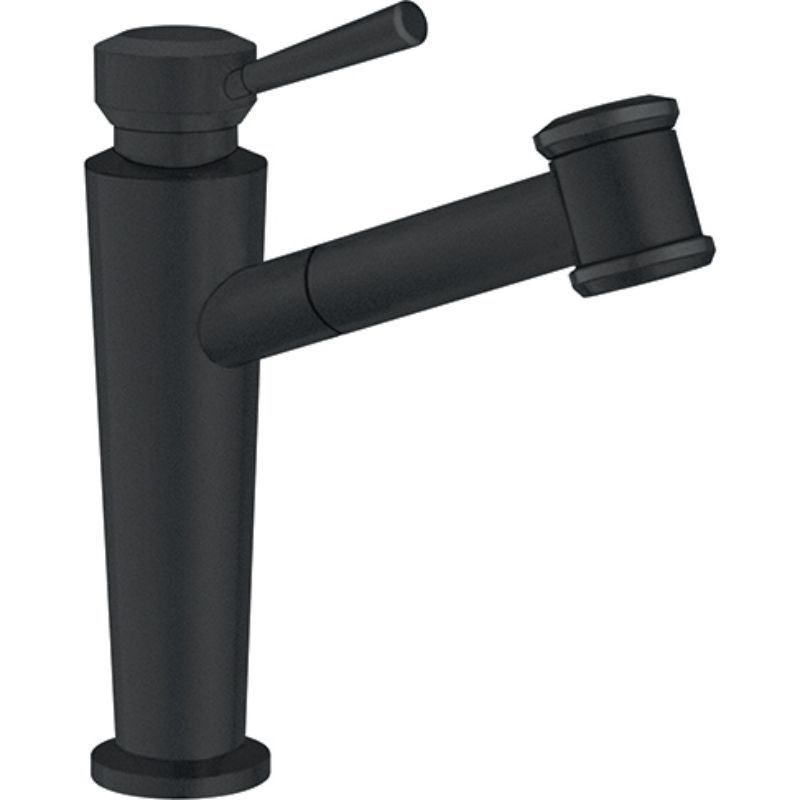 Absinthe Single-Handle Pull-Out Bar Kitchen Faucet in Matte Black