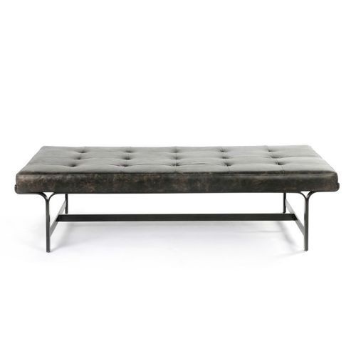 four hands lindy ottoman coffee table in waxed black