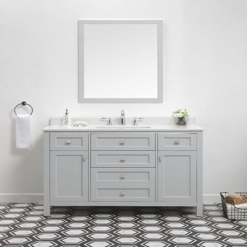 Cahaba Juniper Dove Grey Freestanding Vanity Cabinet