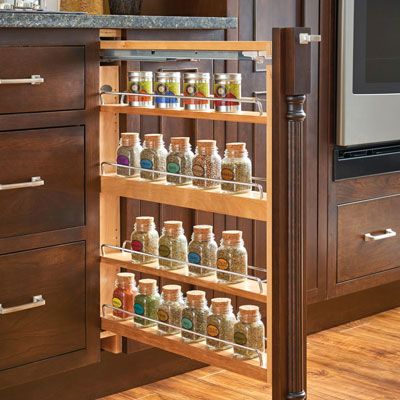spice rack in-between cabinet pull-out