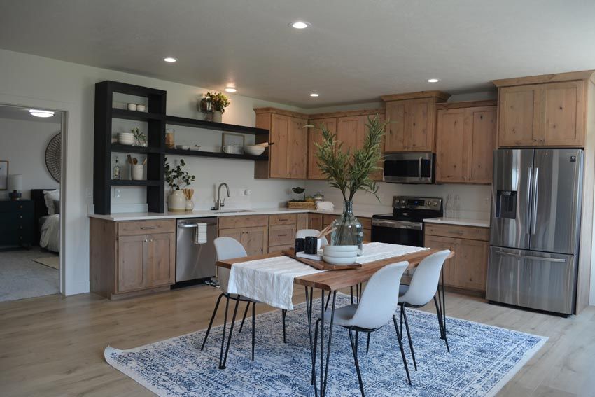 rug in a modern farmhouse kitchen