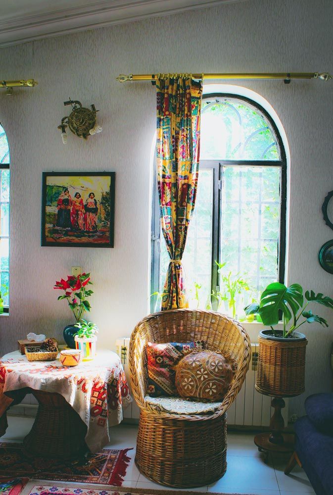 eclectic maximalist curtain