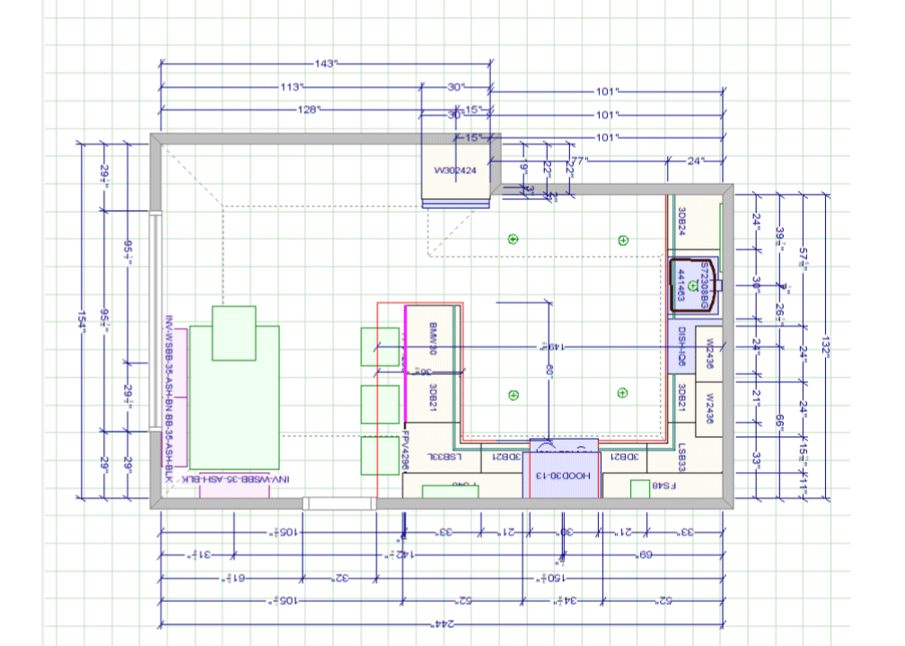 airbnb kitchen floor plan