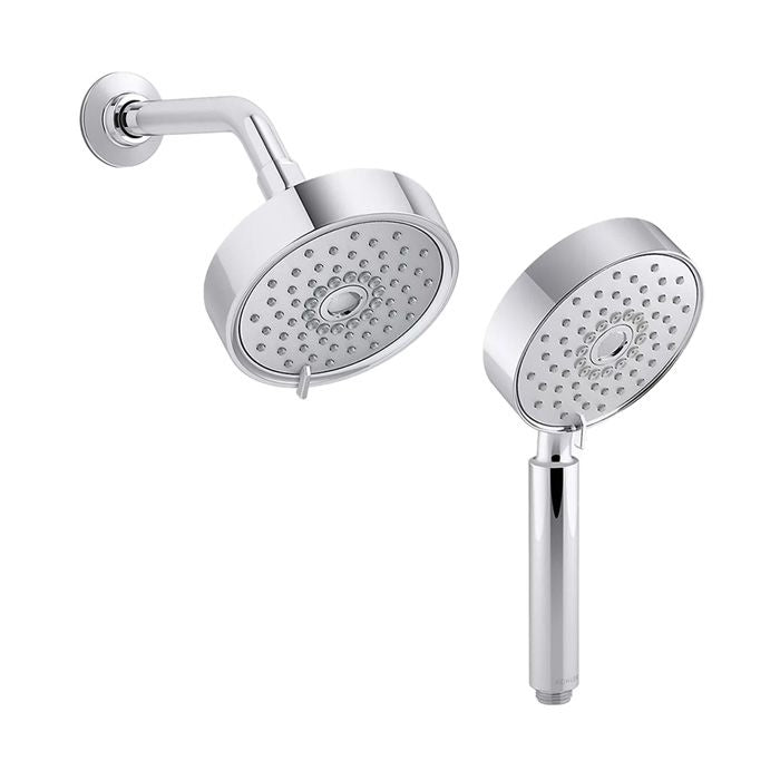 two shower heads