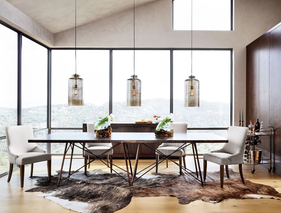 kitchen pendants hanging over dining room table