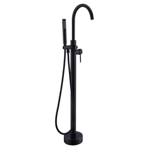 freestanding black faucet