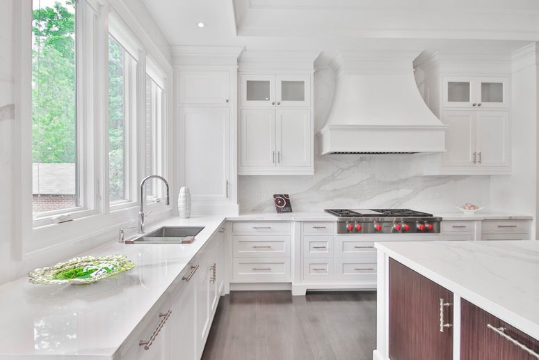 traditional white cabinets