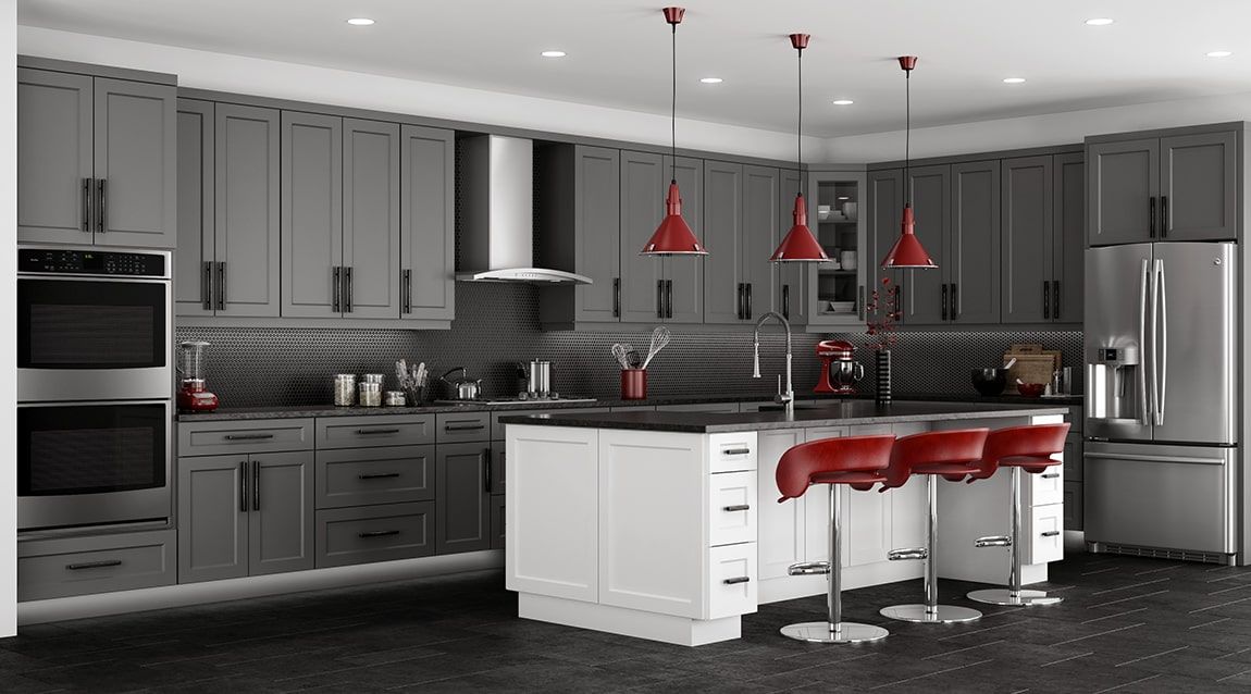 wilora select shaker gray cabinets