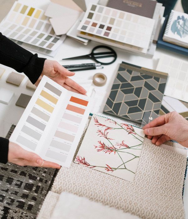 interior designers pairing swatches together