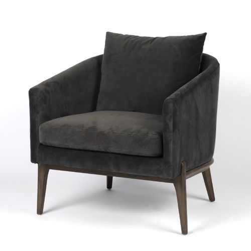 dark grey living room chair