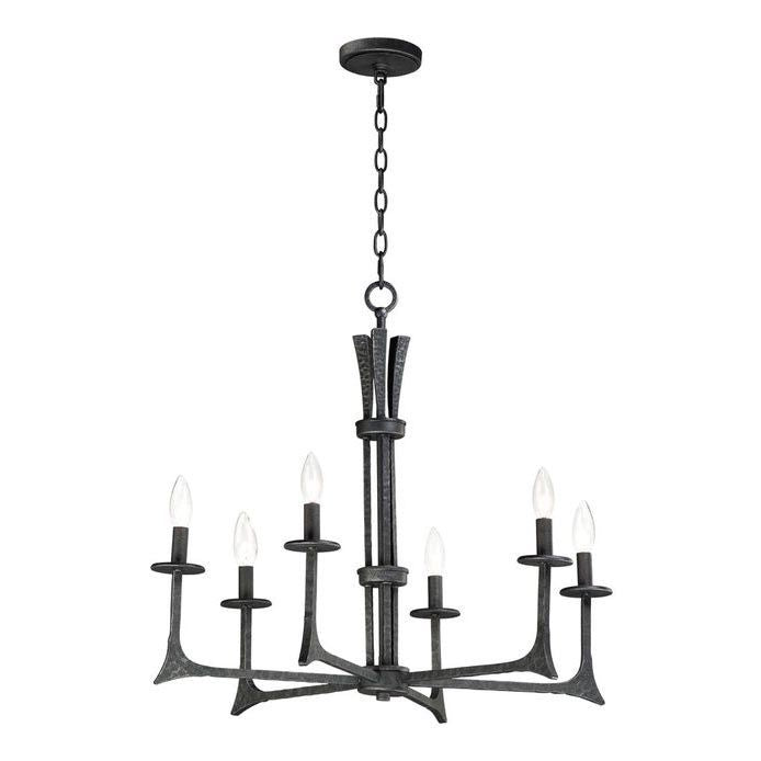 black natural iron chandelier for farmhouse kitchen