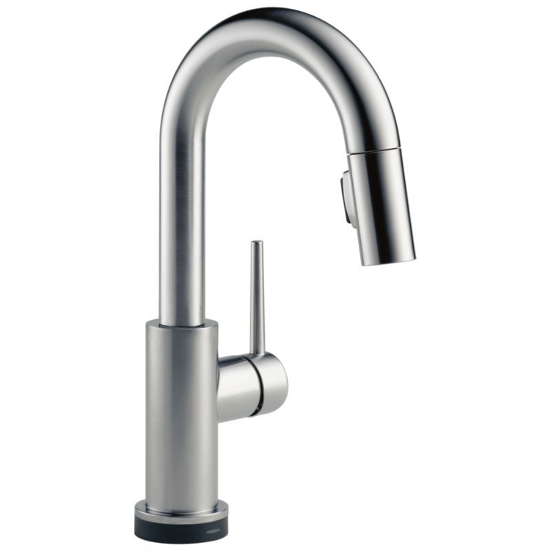 Trinsic Bar Kitchen Faucet in Arctic Stainless with Touch Control