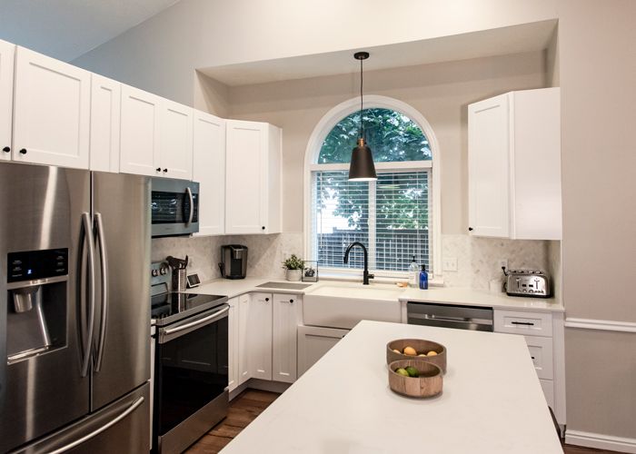 Remodeled kitchen, final result of interior design process