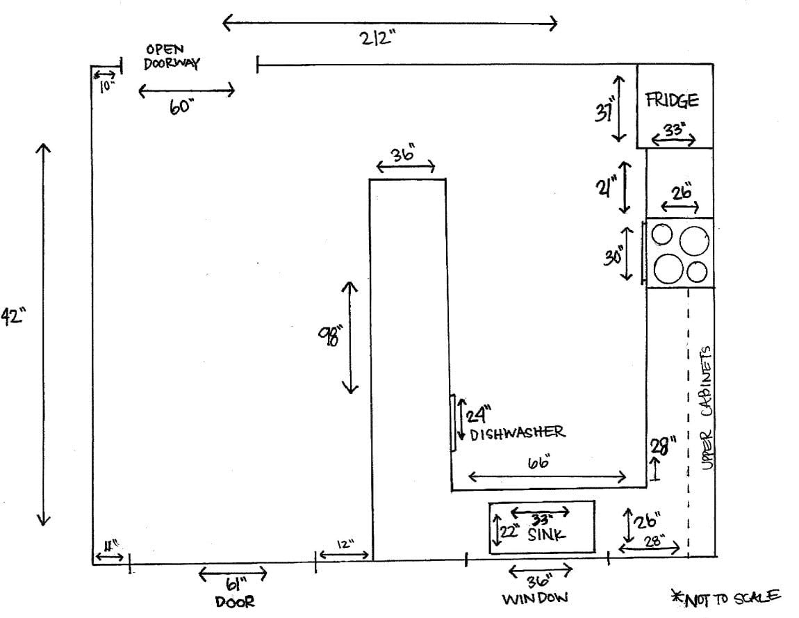 Kitchen Measurement Sketch