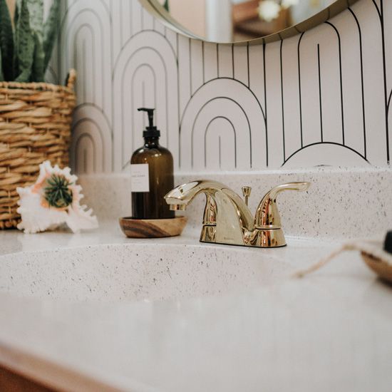 gold bathroom sink