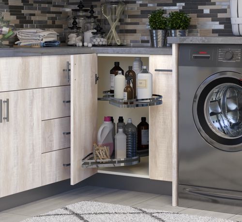 lazy susan in kitchen base cabinet