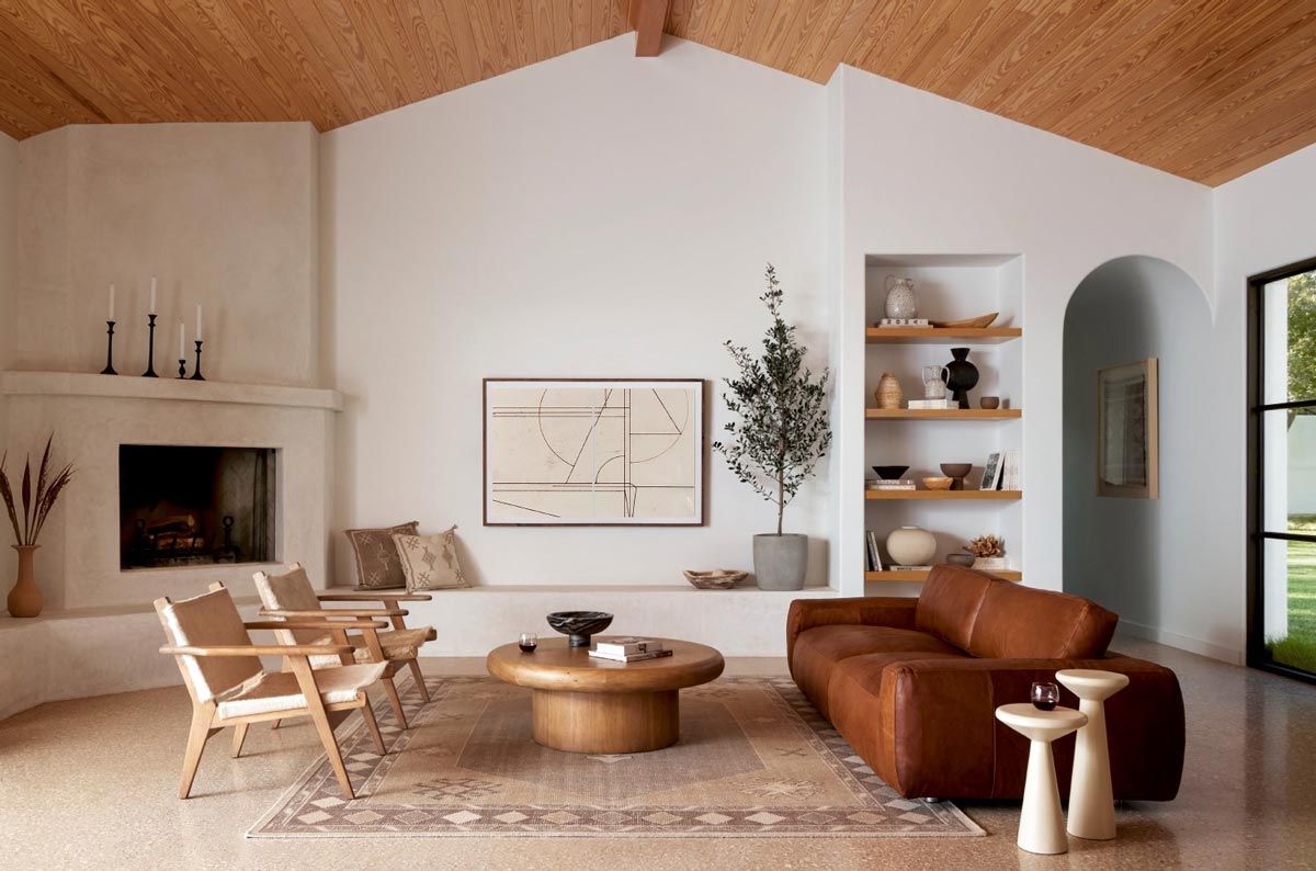 mediterranean style living room 