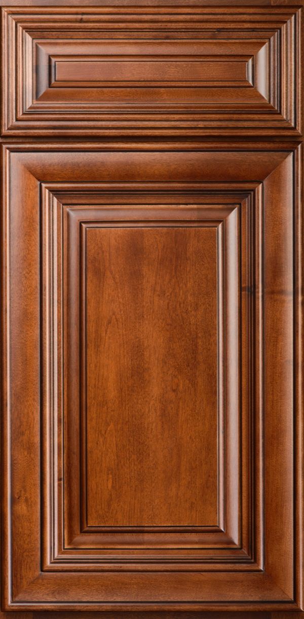 stained birch cabinet door