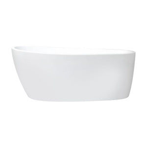 Violet 69' x 31.5' x 26.75' Acrylic Freestanding Bathtub in Glossy White