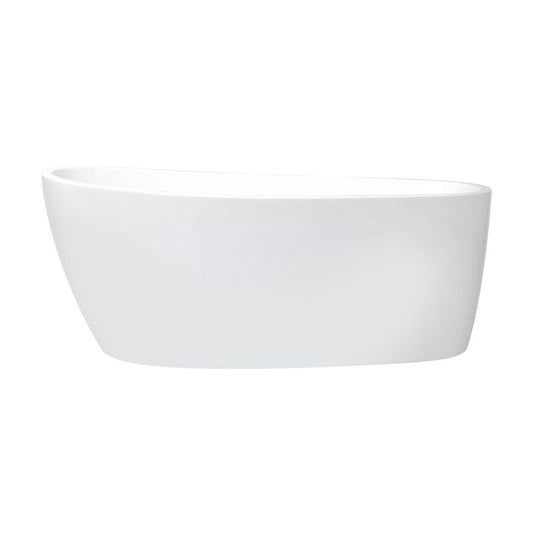 Violet 69" x 31.5" x 26.75" Acrylic Freestanding Bathtub in Glossy White