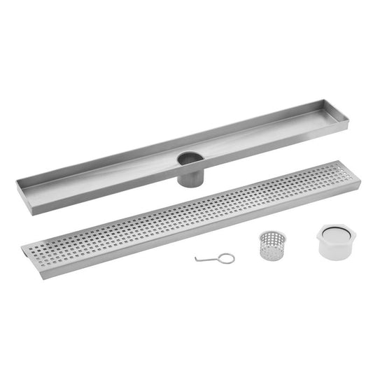 3.38" Brushed Stainless Steel Linear Drain (36" x 3.38" x 0.88") 5.6 lbs