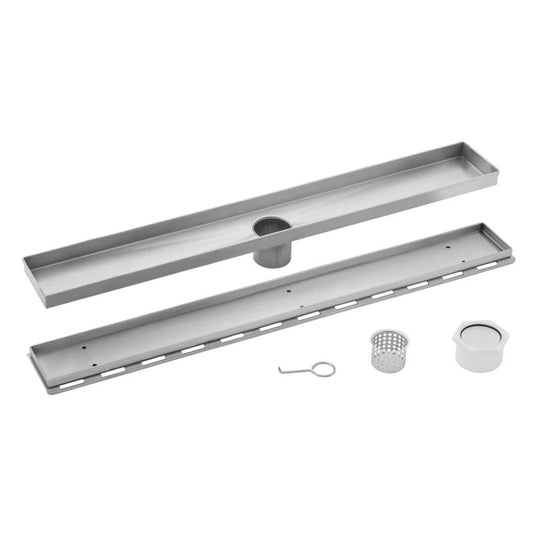 3.38" Brushed Stainless Steel Linear Drain (36" x 3.38" x 0.88") 6.4 lbs