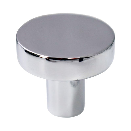 0.86" Wide Modern Transitional Round Flat Round in Polished Chrome from Select Collection