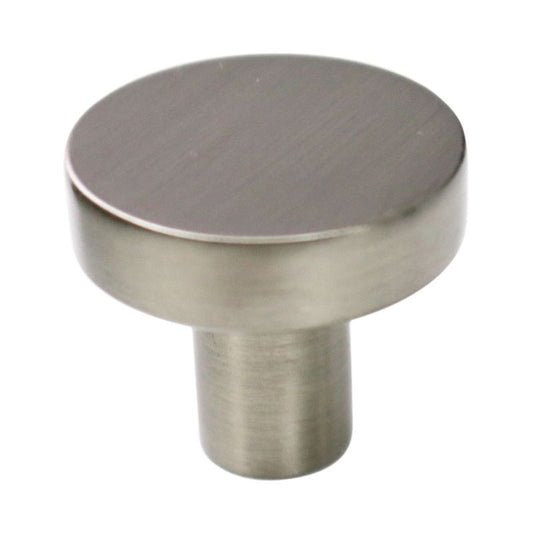 0.86" Wide Modern Transitional Round Flat Round in Satin Nickel from Select Collection
