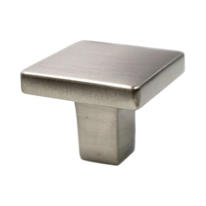 1.13' Wide Modern Transitional Square Round in Satin Nickel from Premier Collection